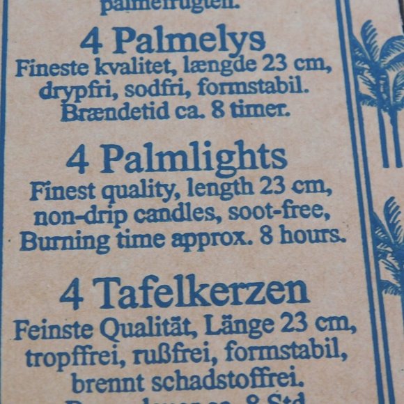 4 Palmlights 9" Taper Candles Red Non-Drip Soot-Free Palmelys Bright Lights Open - Picture 6 of 6